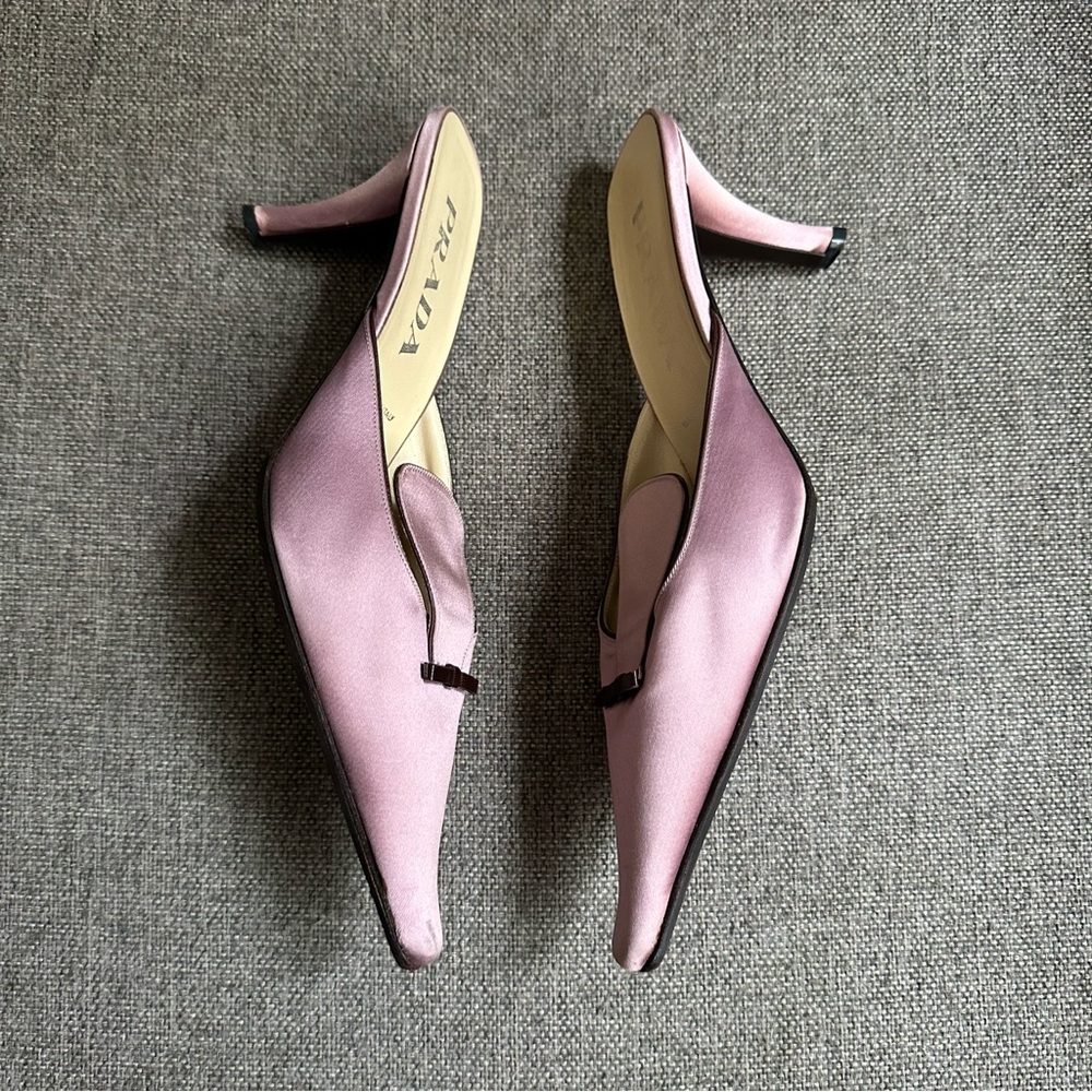 Vintage Prada satin mauve mule heels - Picture 8 of 10